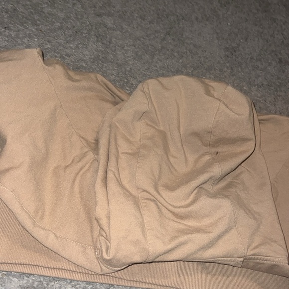 Theory hoodie hood jacket beige brown color theory hood size large - Picture 9 of 11